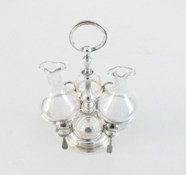Christofle & Cie - Antiek verzilverd Olie- en Azijnstel - Cruetset - Frankrijk, 1868