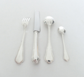 Antique Christofle Silver-plated Cutlery Canteen - "18. Contour Louis XV" - 51-piece/12-pax. - France, c. 1890