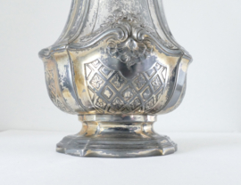 Orfevrerie Gallia - Large Baluster-shaped silver-plated and worn gilded Vase - France, c. 1900