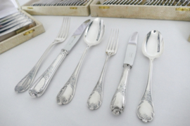Christofle - Silver Plated Cutlery Canteen - Marly collection - 72-piece/12-pax. - France, 1950-1980