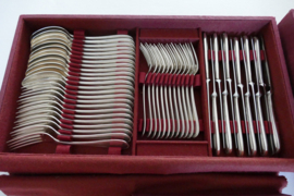 Vanstahl - Silver Plated Cutlery Canteen - 102-piece/12-pax. - Louix XVI "Perles" - Belgium, 1967-1980