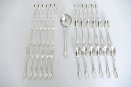 Fleuron (Christofle - Silver Plated Cutlery Canteen - 37-piece/12-pax.