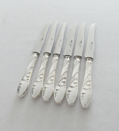 Silver-plated Art Nouveau Dessert knives - Saglier Frères c. 1900