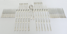 Silver Plated Cutlery Canteen - 62-piece/12-pax - Louis XV - Orfevrerie George Well, Paris - 1945-1950