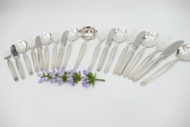 Verzilverde bestekset - 19-delig/6-persoons - Bergisch, Solingen 100 - Duitsland, jaren 1960