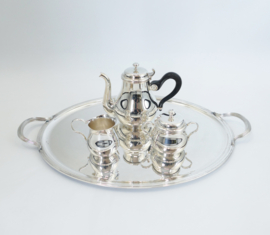 Christofle Albi silver-plated Tea Set on tray - as good as new, in original packaging