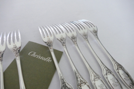 Christofle - Marie Antoinette - Set of 10 Silver Plated Dessert Forks