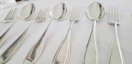 12-piece silver dinner setting, Point Fillet pattern - Gerritsen & van Kempen, 1928