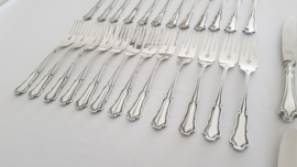Wilkens Martin - Silver Plated cutlery in Baroque/Louis XIV-style - 127-piece/12-pax. - series "Dresdner Barock" - Germany, c. 1950's