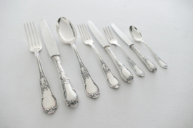 Silver Plated Cutlery Canteen - 84-piece/12-pax. - Louis XV/Rococo-style - Belgium, 1950's