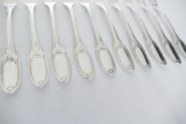 Christofle - Marie Antoinette - Silver Plated set of Fish cutlery - 24-piece/12-pax - France, 1912-1914