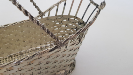 Christofle - Silverplated woven Wine basket