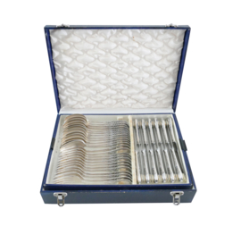 Silver Plated Cutlery Canteen - 84-piece/12-pax. - Louis XV/Rococo-style