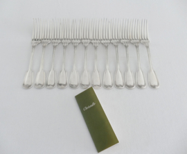 Set of 12 antique Christofle Starter/luncheon forks- Chinon - France, 1897