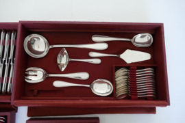 Vanstahl - Silver Plated Cutlery Canteen - 102-piece/12-pax. - Louix XVI "Perles" - Belgium, 1967-1980