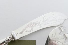 Christofle - Ecusson XVI - Silver Plated Fish Servers - France, late 19th century