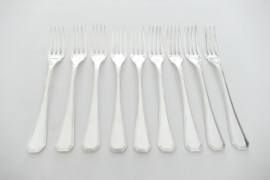 Christofle - America - Set of 9 Silver Plated Fish Forks