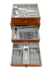 Gero, Georg Nilsson - Silver-Plated Art Deco Canteen of Cutlery - 48-piece/6-pax. - The Netherlands, 1952-1958