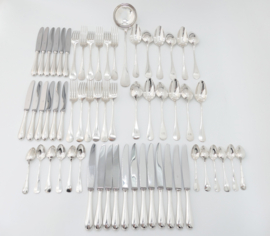 Orfevrerie Boulenger - Verzilverde bestekcassette - Baguette - 61-delig/12-persoons - Frankrijk, 1898-1938