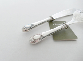 Christofle - Ecusson XVI - Silver Plated Fish Servers - France, late 19th century