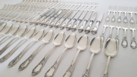 Silver Plated Cutlery Canteen - 84-piece/12-pax. - Louis XV/Rococo - Solingen, Germany c.1930's-1950's