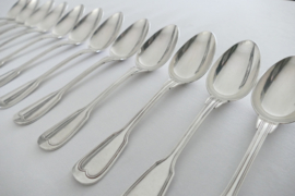 Set of 12 antique Christofle Dinner spoons - Chinon - France, 1897