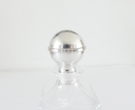 Florentine crystal and Sterling silver decanter for Cognac - Florence, Italy - 20th century