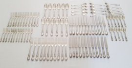 Wiskemann, Brussels - 94-piece silver plated cutlery in canteens - Louis XV/Rococo - Belgium, period 1928-1979