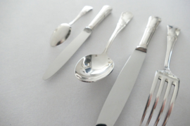 Silver Plated Cutlery Canteen - 62-piece/12-pax - Louis XV - Orfevrerie George Well, Paris - 1945-1950