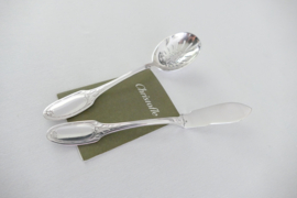 Christofle - Marie Antoinette - Silver Plated Wet Fruit Spoon and Butter Knife - France, 1912-1935