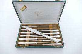 Christofle - Boreal - Cassette met 12 Dessertmessen - ontwerp Luc Lanel