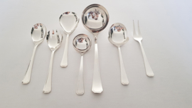 Silver plated cutlery in the  P25 Melina pattern - 43-piece/6-pax incl. serving pieces - Keltum, van Kempen & Begeer