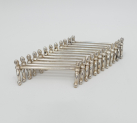 Een set van 12 verzilverde Messenleggers - Orfevrerie Wiskemann - België, c. 1935