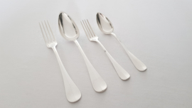 Christofle - Antique silver-plated cutlery set - Baguette pattern (Fidelio) - 26-piece/6 pax - France, period 1860-1884