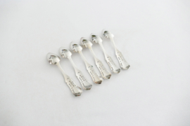 6 Silver Teaspoons by H.A. Schuss - Biedermeier - Amsterdam, 1866