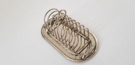 Silver Plated Toast Rack with Swan Figurines