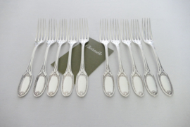 Christofle - Marie Antoinette - Set of 10 Silver Plated Dessert Forks