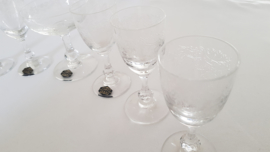 Saint Louis, France - Set of 6 Port glasses + Champagne coupe - Cléo