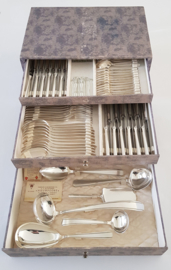 Silver Plated Art Deco canteen of cutlery - 90-piece/12-pax - Nieuwpoort, Brussels - Belgium, 1957