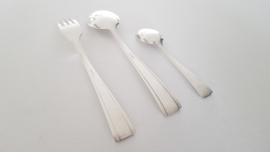 Silver plated Art Deco cutlery canteen - 38-piece/12-pax - Auerhahn 90, series "222"" - Germany, c. 1950's