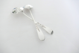Antique Christofle Salad Servers - Canaux Laurier - France, c. 1890