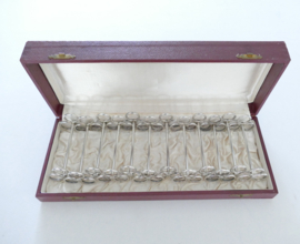 A set of 12 Silver Plated Art Deco Knife rests - Belgium, c. 1930