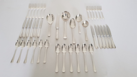 Silver plated cutlery in the Arabesque pattern- 6-pax/42-pieces - Gero Zilvium 100 - the Netherlands, late 1960's