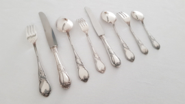 Wiskemann, Brussels - 94-piece silver plated cutlery in canteens - Louis XV/Rococo - Belgium, period 1928-1979