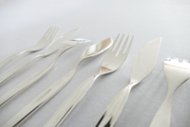 WMF - Visbestekset -  12-delig/6-persoons - Midcentury - model Zurich - c. 1960