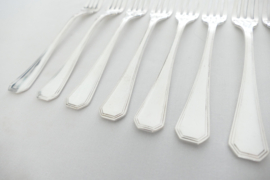 Christofle - America - Set of 9 Silver Plated Fish Forks