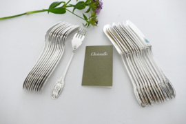 Christofle - Marie Antoinette - Silver Plated set of Fish cutlery - 24-piece/12-pax - France, 1912-1914