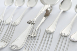 Antique Christofle Cutlery Set - Coquille - 14-piece/6-pax. - France, c.1920