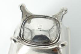 Dutch Silver Tea Strainer & Drip Tray – H. Hooikaas, Schoonhoven 1951 – .833 Silver