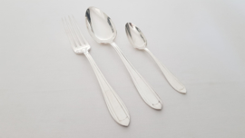 Collet Noël, Paris - Silver plated Dinner cutlery in canteen- 37-piece/12-pax. - Art Deco - Period 1930-1955